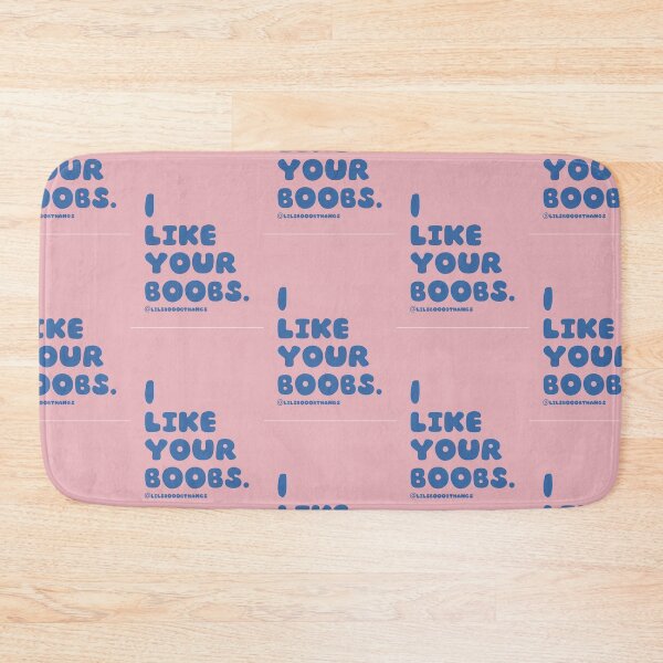 Aperçu de l'œuvre J'aime tes seins. v10, rose, bleu | lilsboobthangs créée et vendue par lilsboobthangs.
