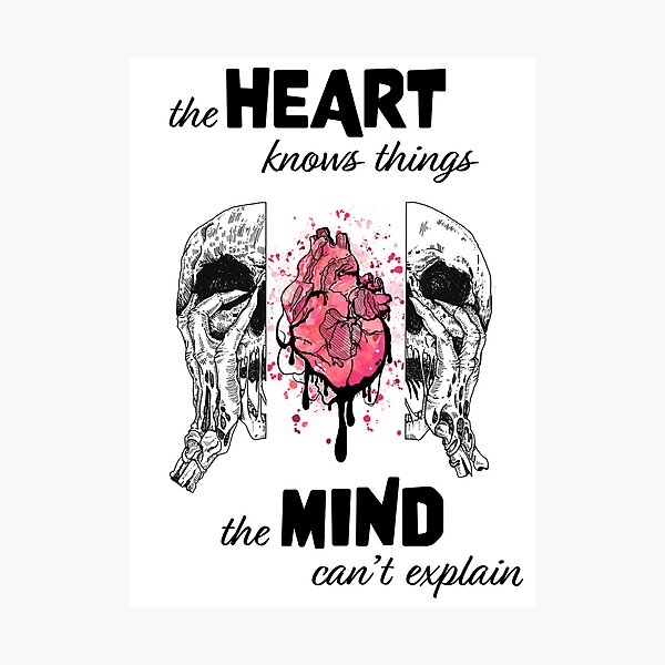 Item preview, The Heart Knows Things the Mind Can't Explain - Black designed and sold by Cre8vConspiracy.