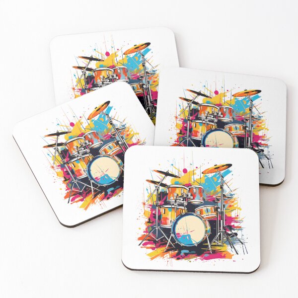 Item preview, Rhythmic Fusion: Abstract Drum Set Tee designed and sold by Moisky Patterns.