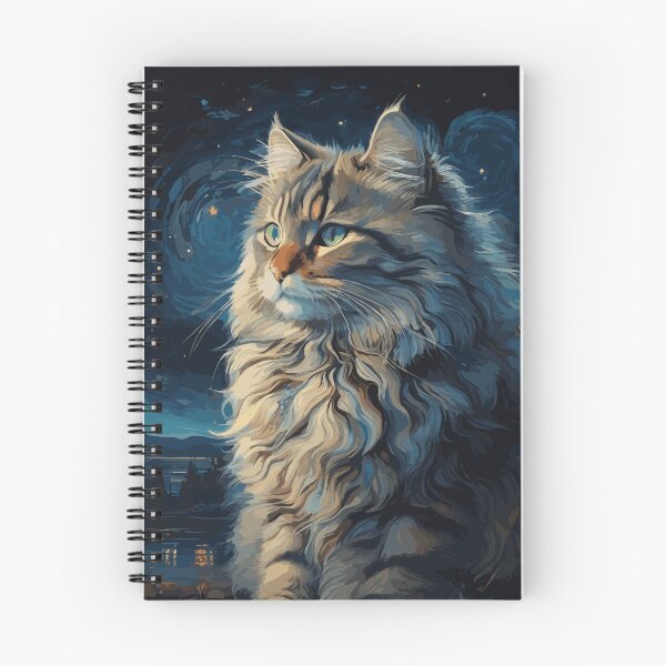 Item preview, SIberian Cat in Starry Night  designed and sold by cutiepie11cats.