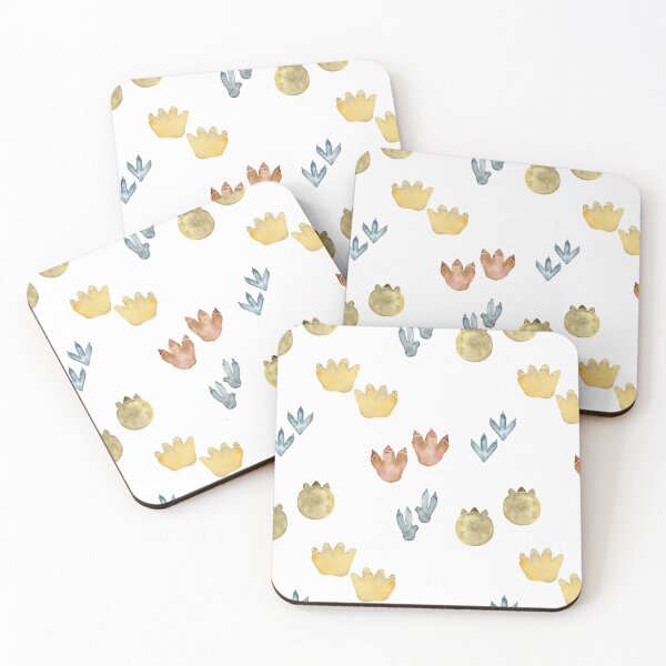 Item preview, Watercolor pattern with dinosaur paw prints designed and sold by tapilipa.