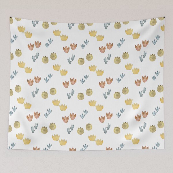 Item preview, Watercolor pattern with dinosaur paw prints designed and sold by tapilipa.