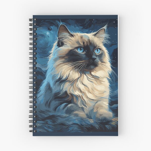 Item preview, Birman Cat in Blue Starry Night designed and sold by cutiepie11cats.
