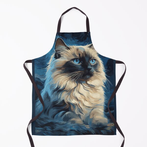 Item preview, Birman Cat in Blue Starry Night designed and sold by cutiepie11cats.