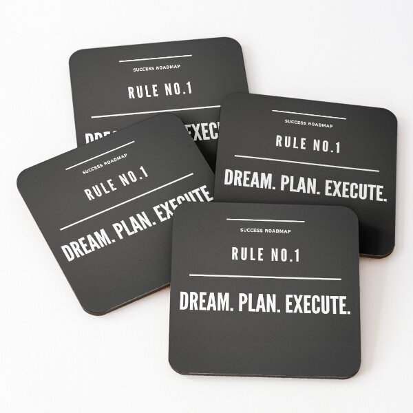 Item preview, Success Rule: 'Dream Plan Execute' Motivational Quote designed and sold by SuccessInsanity.