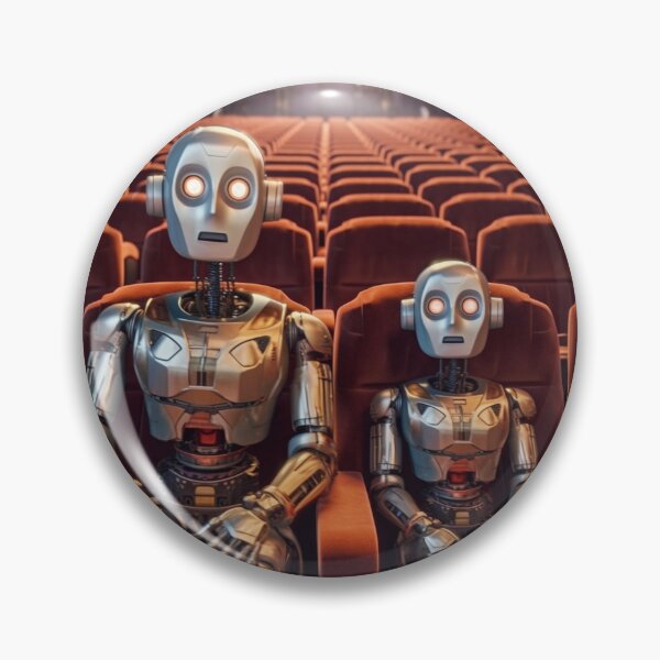 Item preview, Movie Night Robotics - Cinema Enthusiast Androids designed and sold by SmartDesignByBB.