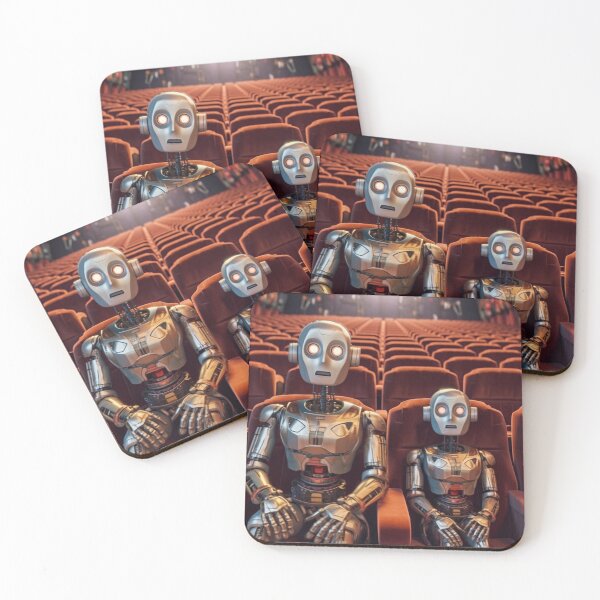 Item preview, Movie Night Robotics - Cinema Enthusiast Androids designed and sold by SmartDesignByBB.