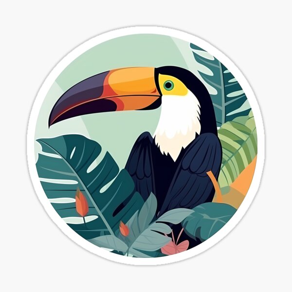 Item preview, Toucan Tropical Leaves Animal Lover Bird designed and sold by KD Merch.