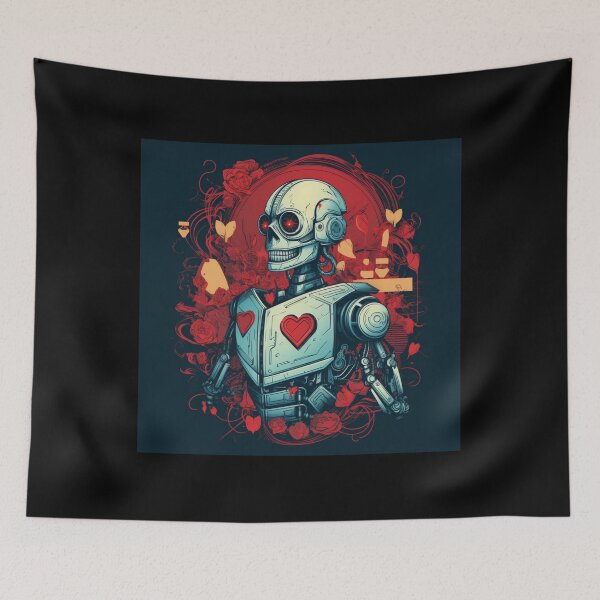 Item preview, Robotic Love - Heartfelt Mechanical Embrace designed and sold by SmartDesignByBB.