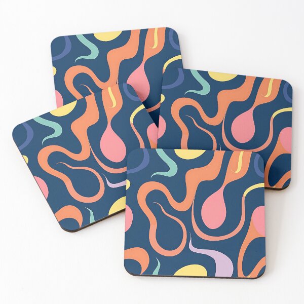 Item preview, Liquid colorful abstract squiggles  designed and sold by EasyPrints337.
