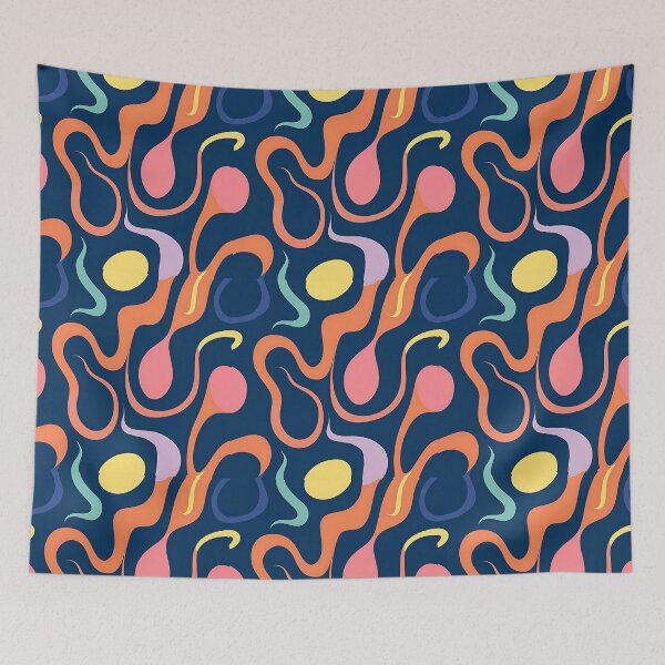 Item preview, Liquid colorful abstract squiggles  designed and sold by EasyPrints337.