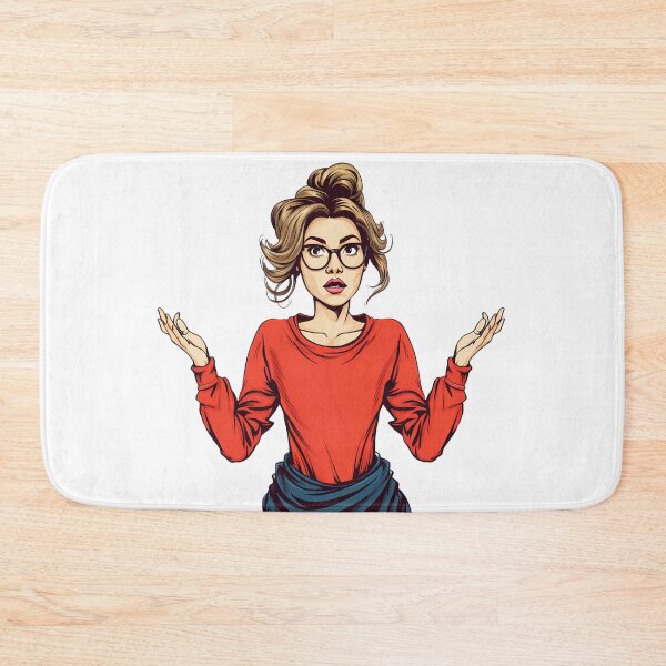Item preview, Animated Woman Shrugging Design - Quirky Digital Illustration - Expressive Character Art designed and sold by Pobru.