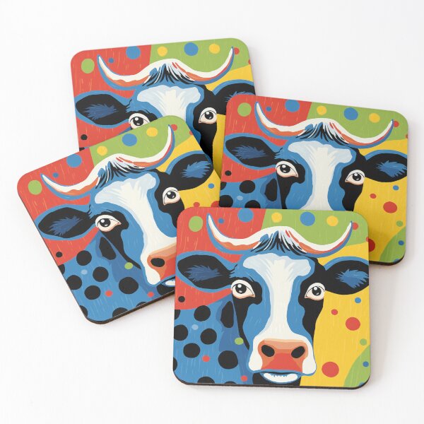 Item preview, A COLORFUL POP ART COW designed and sold by infinitearte.