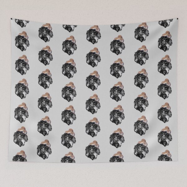 Item preview, Cockapoo in a Winter Hat (Grey) designed and sold by LearsInteriors.