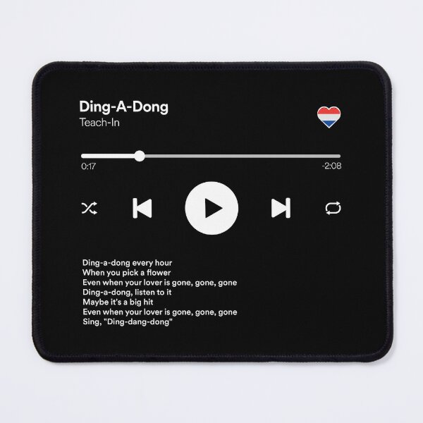 Item preview, Ding-A-Dong - Teach-In - Eurovision 1975 Winner - The Netherlands / Media Player Interface Mockup designed and sold by Vision-Tees.