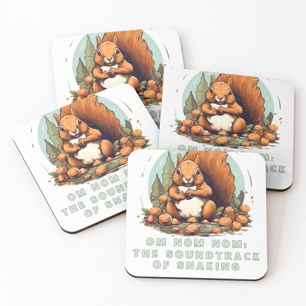 Item preview, Om Nom Nom: The Soundtrack of Snacking Funny Squirel sticker designed and sold by NatalieArtiste.