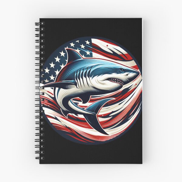 Item preview, Patriotic Shark with American Flag designed and sold by SandbarTees.