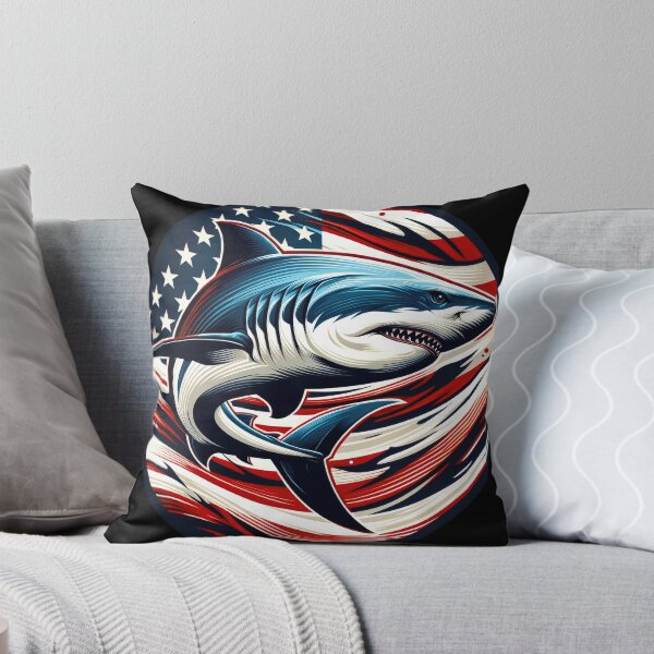 Item preview, Patriotic Shark with American Flag designed and sold by SandbarTees.