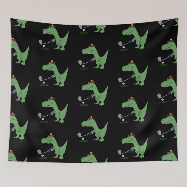 Item preview, Cool Funky Green T-Rex Dinosaur Playing Golf designed and sold by Nature's Fancy.