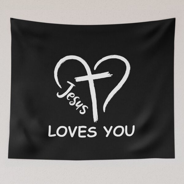 Item preview, Jesus loves you- sticker christian designed and sold by Faithandpattern.