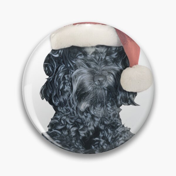 Item preview, Cockapoo in a Christmas Santa Hat (White) designed and sold by LearsInteriors.