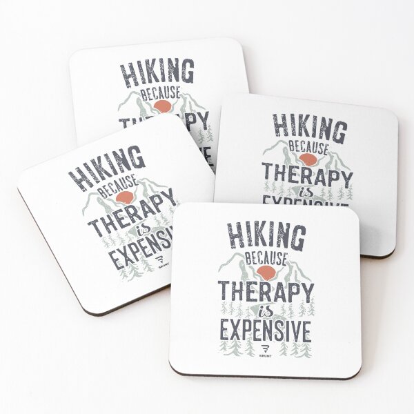 Item preview, HIKING BECAUSE THERAPY IS EXPENSIVE. Hike, Camp, Trail designed and sold by BRUNTadventures.