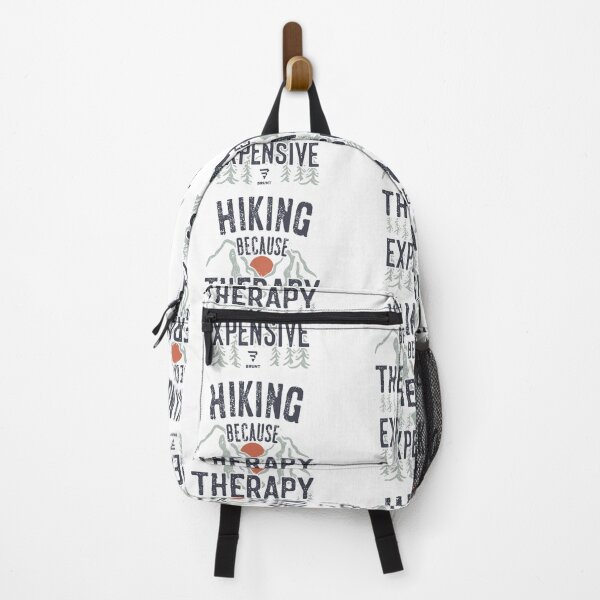 Item preview, HIKING BECAUSE THERAPY IS EXPENSIVE. Hike, Camp, Trail designed and sold by BRUNTadventures.