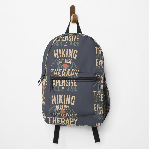Item preview, HIKING BECAUSE THERAPY IS EXPENSIVE. Hike, Camp, Trail designed and sold by BRUNTadventures.