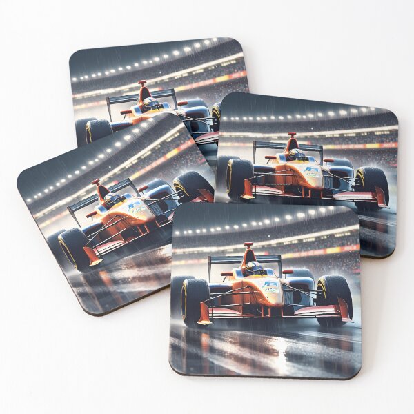 Item preview, Sleek Race Car Speeding Under Stadium Lights designed and sold by LSVart.