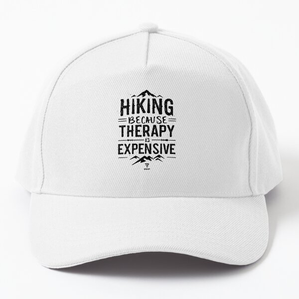 Item preview, HIKING BECAUSE THERAPY IS EXPENSIVE. Hike, Camp, Trail designed and sold by BRUNTadventures.