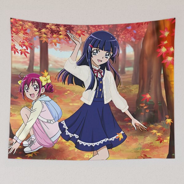 Item preview,  Smile Precure!, Precure Tsunagaru Puzzlun, Hoshizora Miyuki, Aoki Reika, Autumn, Maple Leaf, Pink Footwear, designed and sold by AbominationShop.