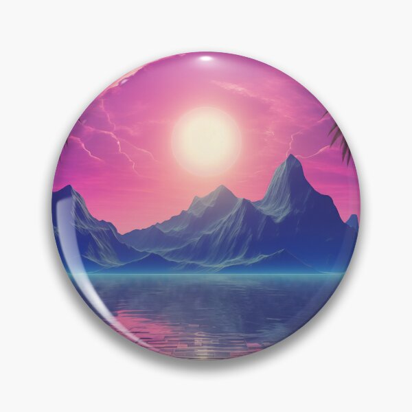 Item preview, Sunset Synthwave Harmony: Vintage Echoes in Neon designed and sold by Mullet Monkey.