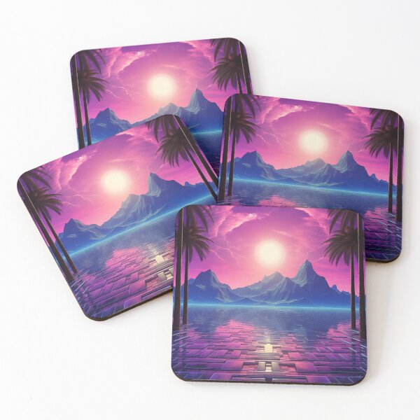 Item preview, Sunset Synthwave Harmony: Vintage Echoes in Neon designed and sold by Mullet Monkey.