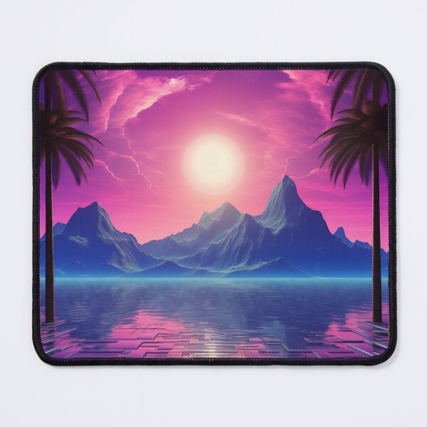 Item preview, Sunset Synthwave Harmony: Vintage Echoes in Neon designed and sold by Mullet Monkey.