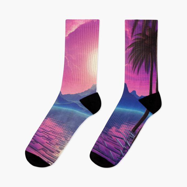 Item preview, Sunset Synthwave Harmony: Vintage Echoes in Neon designed and sold by Mullet Monkey.