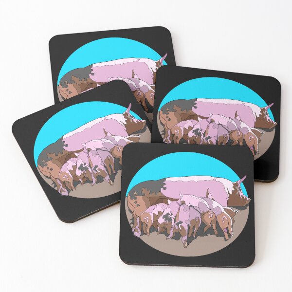 Item preview, Nursing Pigs | Gift for Pig Lover designed and sold by Marian Murdoch.