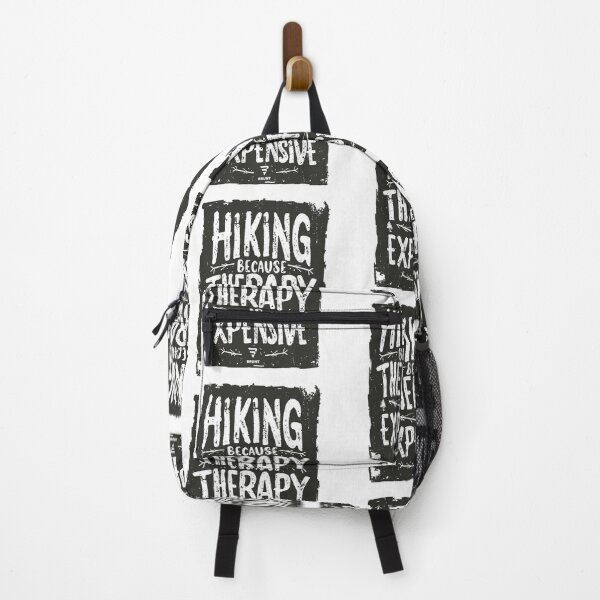 Item preview, HIKING BECAUSE THERAPY IS EXPENSIVE. Hike, Camp, Trail designed and sold by BRUNTadventures.