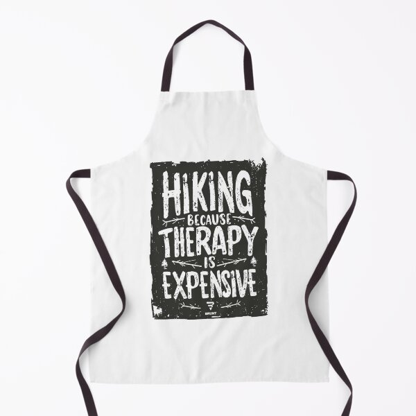 Item preview, HIKING BECAUSE THERAPY IS EXPENSIVE. Hike, Camp, Trail designed and sold by BRUNTadventures.
