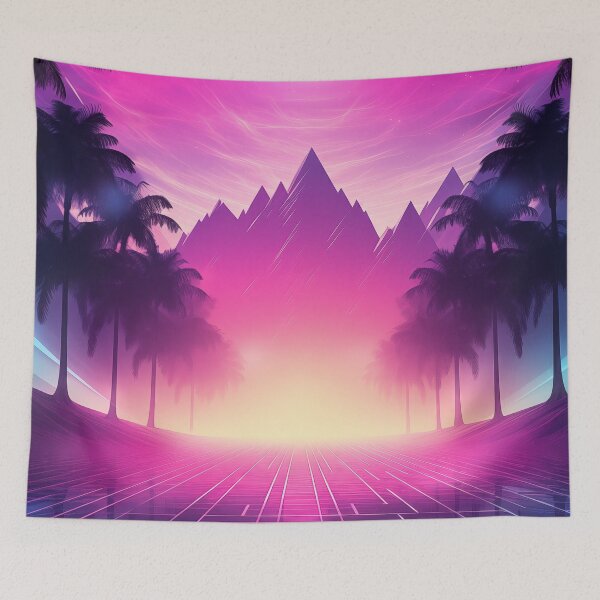 Item preview, Neon Nostalgia: Synthwave Sunset Whispers designed and sold by Mullet Monkey.