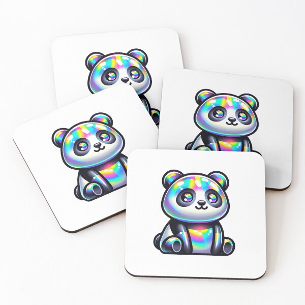 Item preview, Holographic Rainbow Panda  designed and sold by CharmStudio.