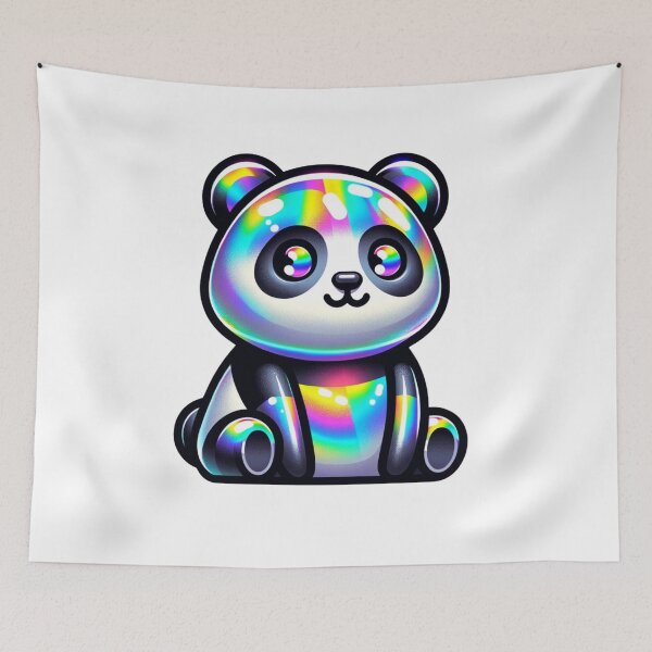 Item preview, Holographic Rainbow Panda  designed and sold by CharmStudio.