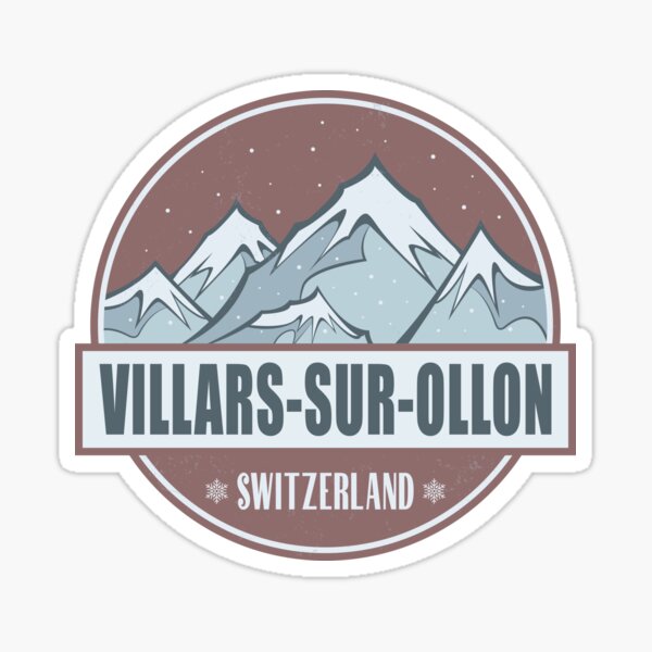 Item preview, Villars-sur-Ollon Switzerland Vintage Winter Design designed and sold by CynthiaGraphics.