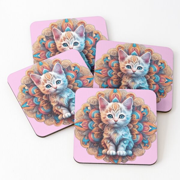Item preview, Mandala with a cat designed and sold by SweetRossel.