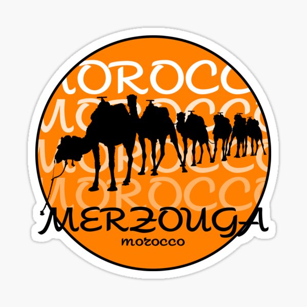 Item preview, sahara merzouga morocco orange sticker designed and sold by C1arity.