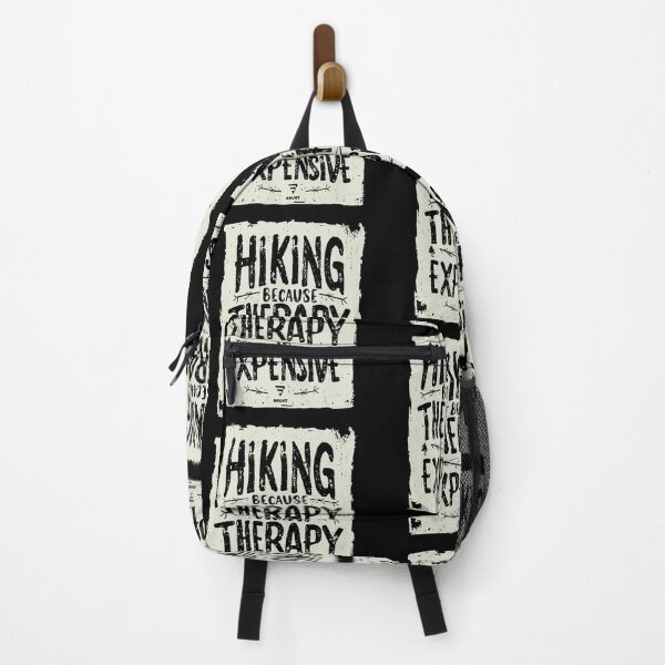 Item preview, HIKING BECAUSE THERAPY IS EXPENSIVE. Hike, Camp, Trail designed and sold by BRUNTadventures.