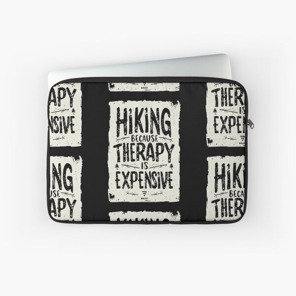 Item preview, HIKING BECAUSE THERAPY IS EXPENSIVE. Hike, Camp, Trail designed and sold by BRUNTadventures.