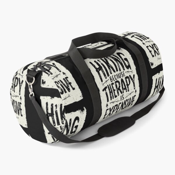 Item preview, HIKING BECAUSE THERAPY IS EXPENSIVE. Hike, Camp, Trail designed and sold by BRUNTadventures.