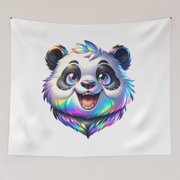 Item preview, Holographic Rainbow Fur Panda  designed and sold by CharmStudio.