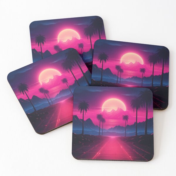 Item preview, Retrofuturistic Sunset: Synthwave Allure designed and sold by Mullet Monkey.