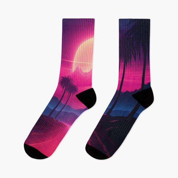 Item preview, Retrofuturistic Sunset: Synthwave Allure designed and sold by Mullet Monkey.